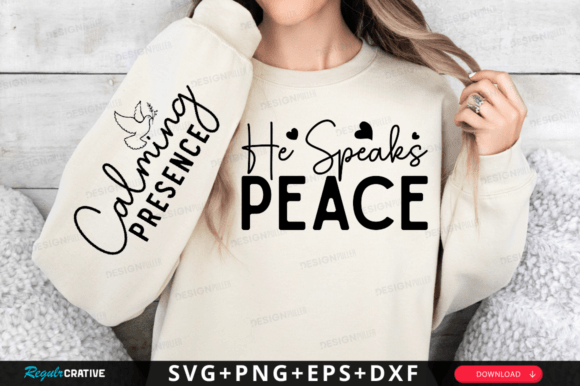 He Speaks Peace Sleeve: Graphics for T-Shirt Designs