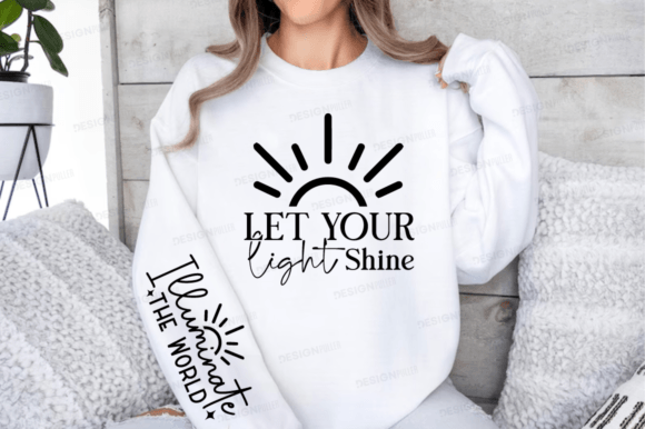 Let Your Light Shine Sleeve SVG: Graphics for T-Shirt Designs