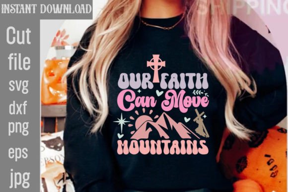 Review: Our Faith Can Move Mountains Retro SVG for Embroidery