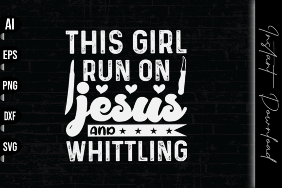 This Girl Run on Jesus Graphics & T-Shirt Designs