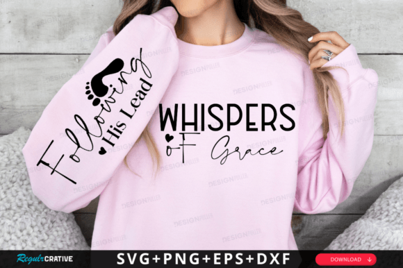 Whispers of Grace Sleeve SVG: Graphics for T-Shirt Designs